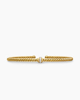 Classic Cablespira® Station Bracelet in 18K Yellow Gold with Diamonds, 3mm